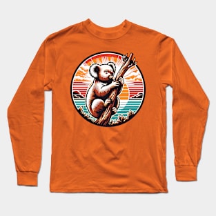 Koala bear on a branch Long Sleeve T-Shirt